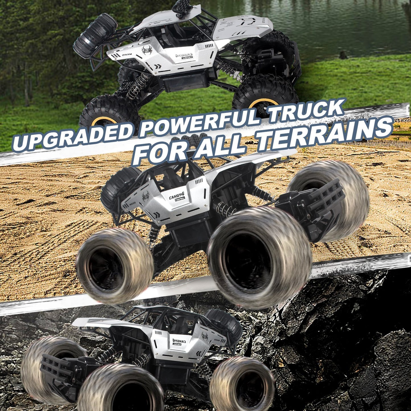 Rechargeable 1:12 Scale 4WD RC Monster Truck with Dual Batteries and Powerful Off Road Performance