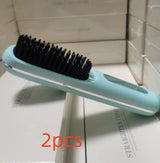 2-in-1 Hair Straightener & Comb – Portable USB Hot Hair Curler