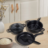 13 Piece Cookware Set Including Casserole Frying Pan and Saucepans
