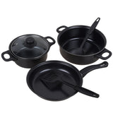 Durable Non Stick Cooking Pot Set with Glass Lids for Modern Kitchens