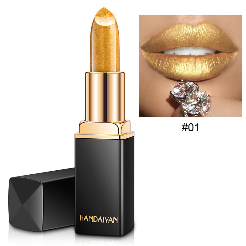 Metallic Pearlescent Lipstick – Color-Changing Gilt Lipstick