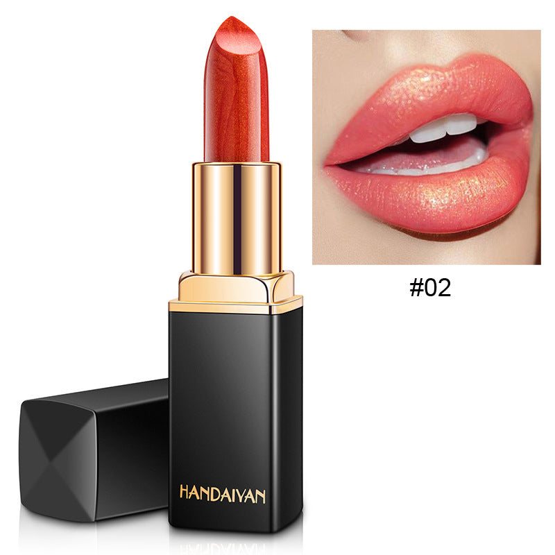 Metallic Pearlescent Lipstick – Color-Changing Gilt Lipstick