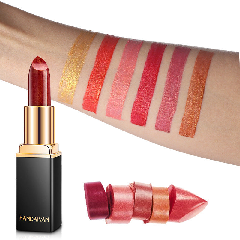 Metallic Pearlescent Lipstick – Color-Changing Gilt Lipstick