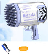 Rocket Bubble Gun Toy – 69 Holes Automatic Bubble Blower for Kids