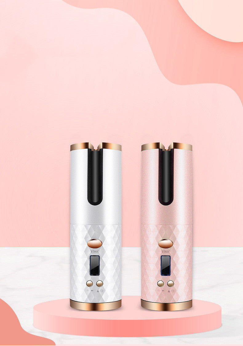Automatic Hair Curler – Portable Rechargeable Ceramic Curling Iron