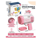 Rocket Bubble Gun Toy – 69 Holes Automatic Bubble Blower for Kids