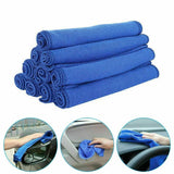 Blue 50 Pack Large Microfibre Cleaning Cloths 30x30cm Car Detailing Towels for car care and household cleaning.