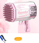 Rocket Bubble Gun Toy – 69 Holes Automatic Bubble Blower for Kids