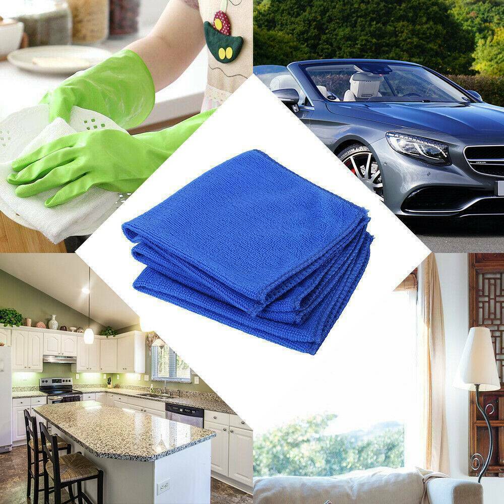 50 Pack Large Microfibre Cleaning Cloths 30x30cm Car Detailing Towels made from soft lint-free microfibre.