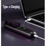 2-in-1 Hair Straightener & Comb – Portable USB Hot Hair Curler