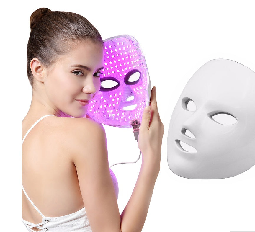 7 Colour LED Facial Mask Light Therapy Skin Care Device for anti-aging, acne treatment, and skin rejuvenation