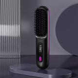 2-in-1 Hair Straightener & Comb – Portable USB Hot Hair Curler