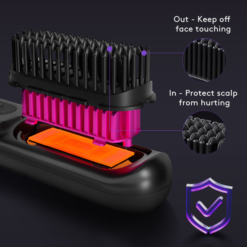 2-in-1 Hair Straightener & Comb – Portable USB Hot Hair Curler