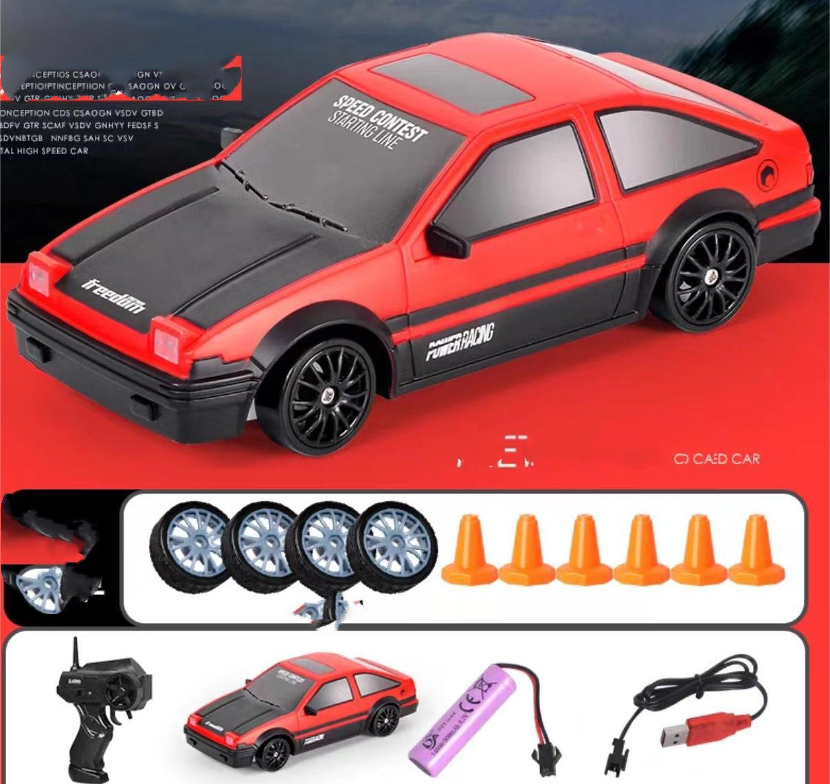 4WD RC Drift Car Toy – 2.4G Remote Control Racing Car for Children