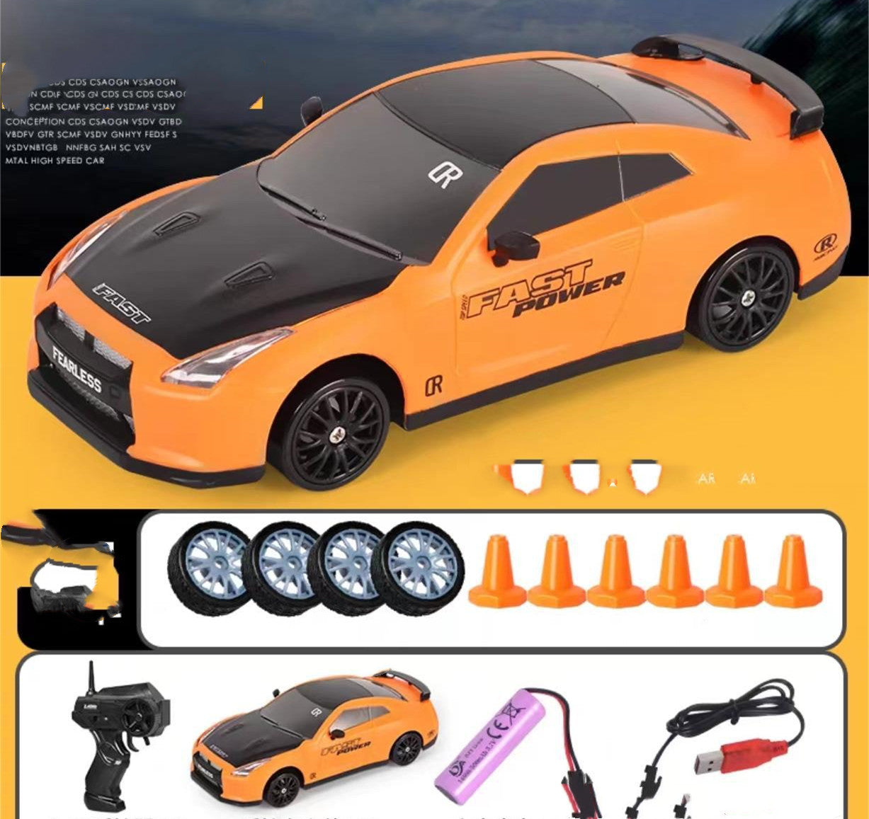4WD RC Drift Car Toy – 2.4G Remote Control Racing Car for Children