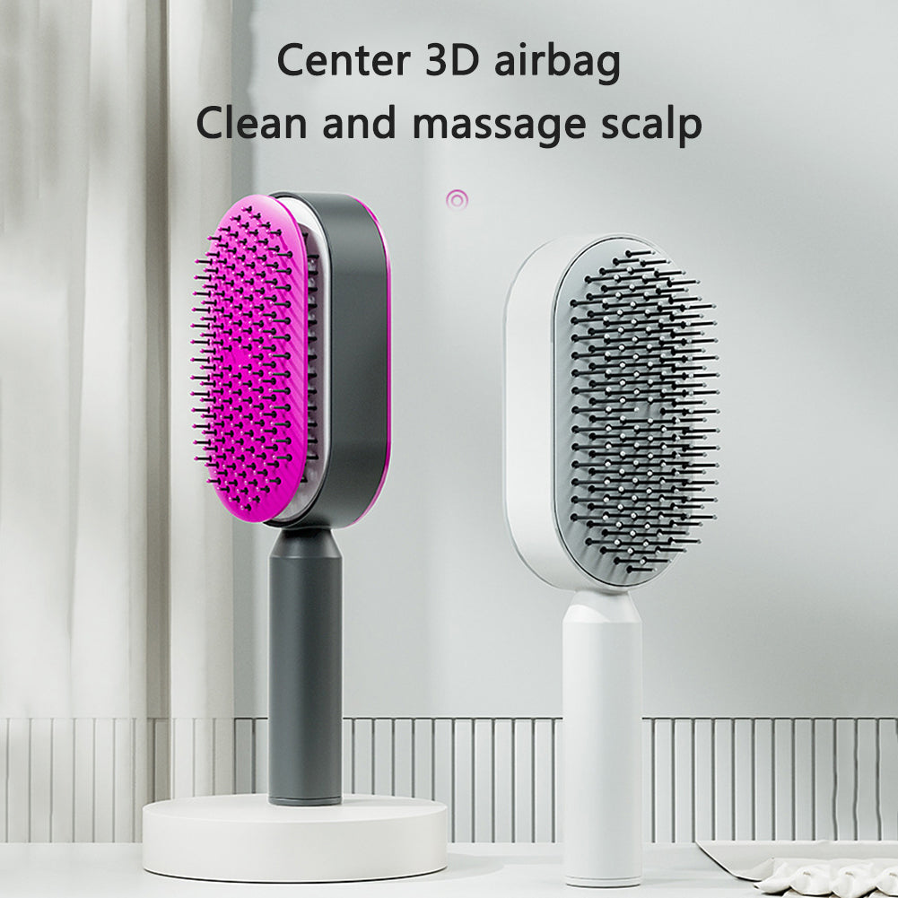 Women’s Self-Cleaning Hair Brush – Hair Loss & Scalp Massage Comb