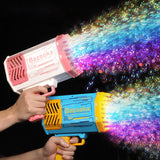 Rocket Bubble Gun Toy – 69 Holes Automatic Bubble Blower for Kids