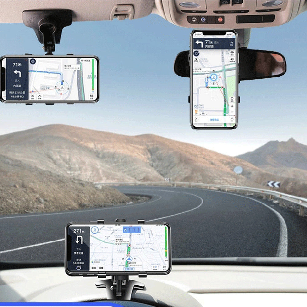 Anti-Slip Universal Dashboard Mobile Holder for Cars – Stable Rearview Mirror Phone Stand
