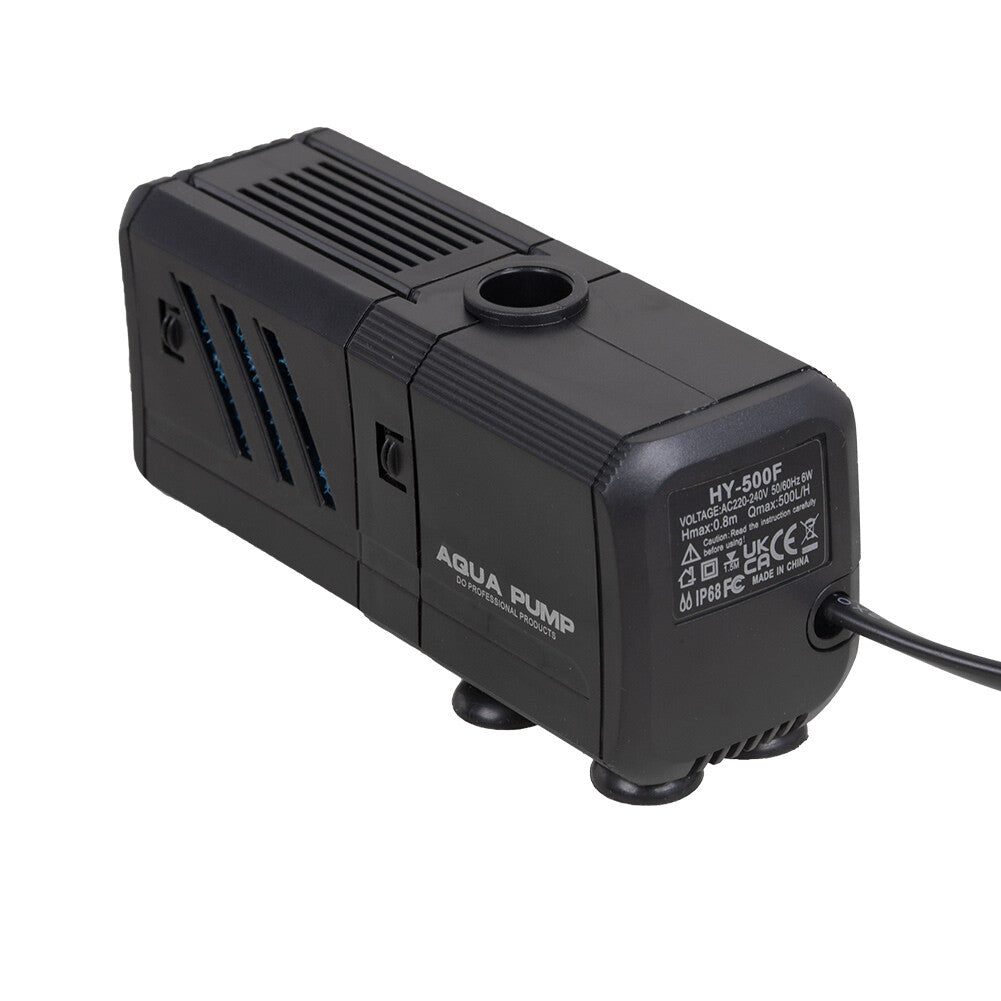 Compact 500L/H submersible aquarium water pump for reliable water movement