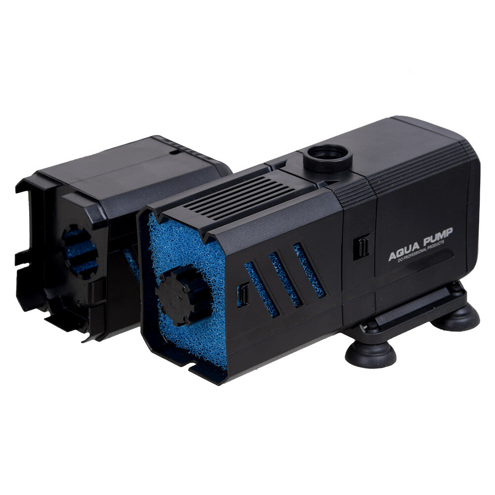 Aquarium water pump with air hose and regulating valve for improved water oxygenation