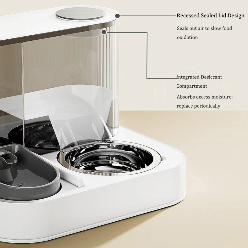 Automatic Cat and Dog Feeding and Water System with Gravity Supply Design