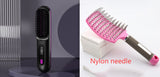 2-in-1 Hair Straightener & Comb – Portable USB Hot Hair Curler