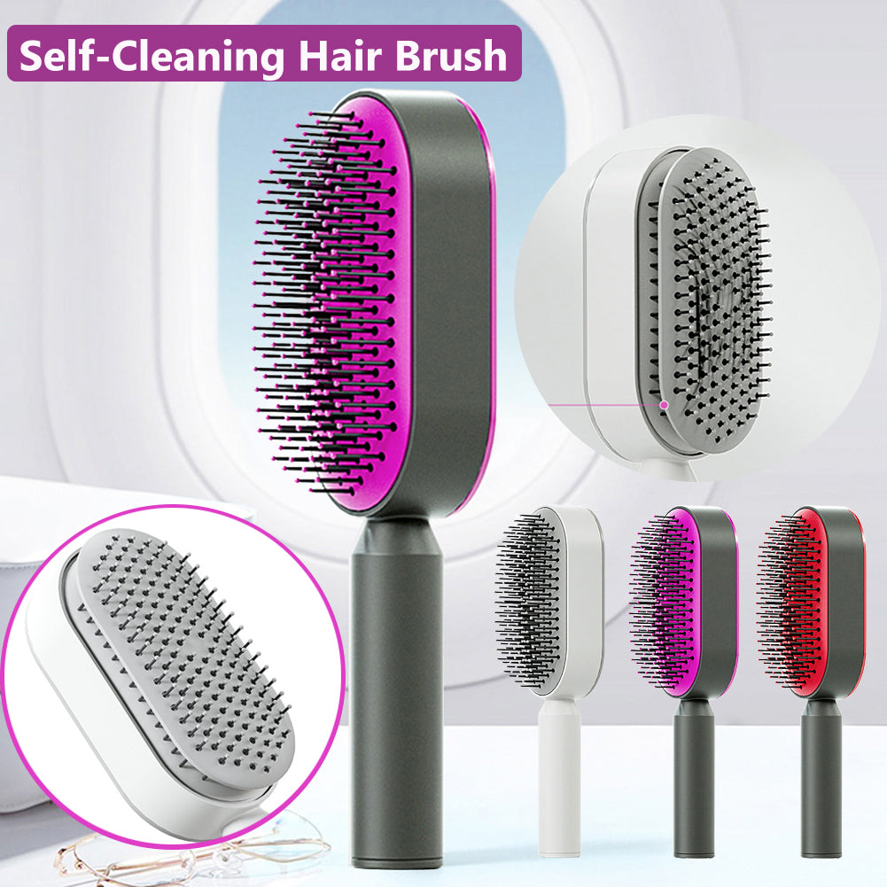 Women’s Self-Cleaning Hair Brush – Hair Loss & Scalp Massage Comb