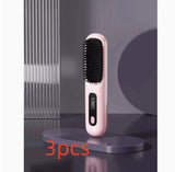 2-in-1 Hair Straightener & Comb – Portable USB Hot Hair Curler