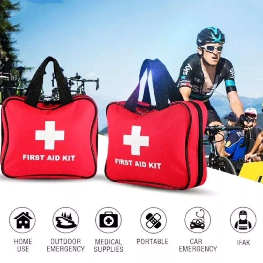 Comprehensive First Aid Kit Emergency Survival Medical Supplies for Family and Outdoor Use