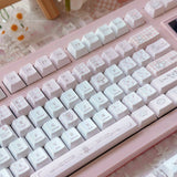 Custom Love Theme 130-Key PBT Keycap Set Compatible with MX Switches