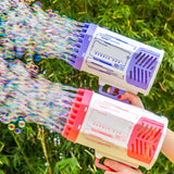 Rocket Bubble Gun Toy – 69 Holes Automatic Bubble Blower for Kids