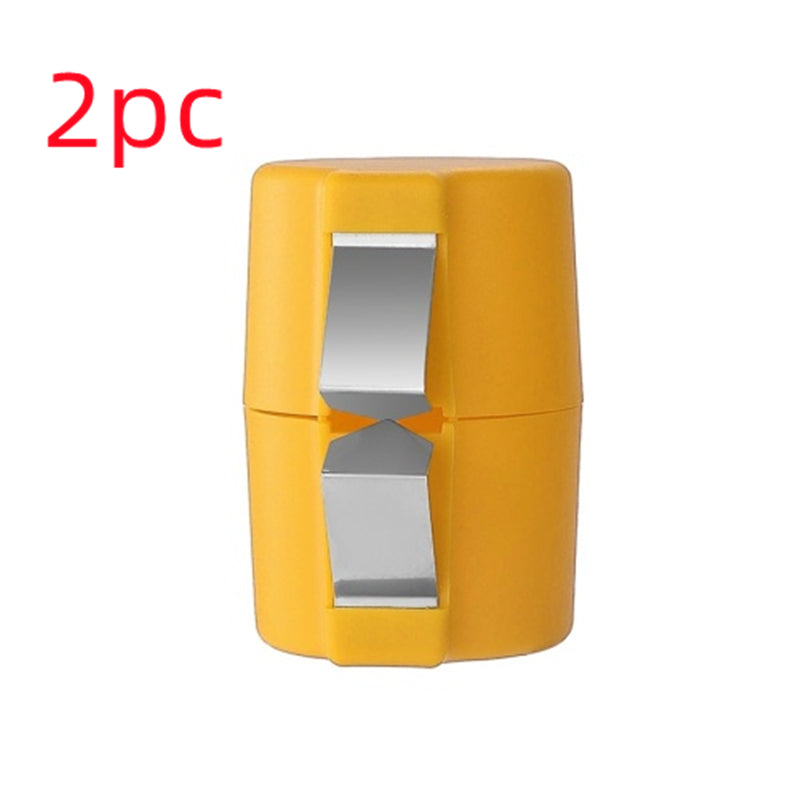Side view of stainless steel egg shell opener