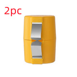 Side view of stainless steel egg shell opener