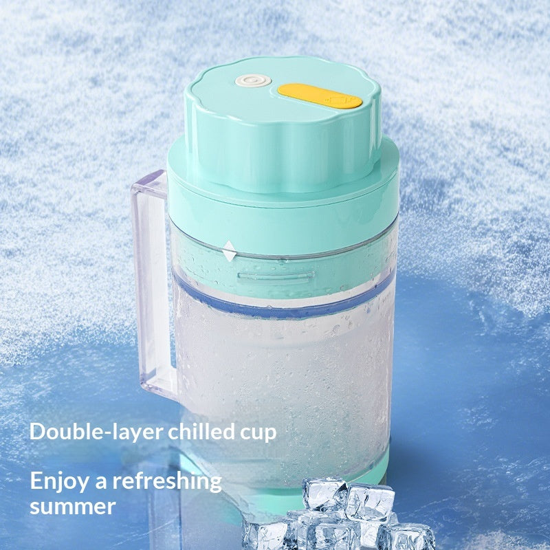 Front view of a portable electric cold press juicer with modern design