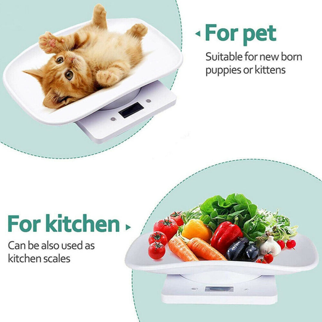 Electronic LCD Digital Pet Weighing Scale 10kg 1g with multiple weighing units including g, oz, ml and lb:oz