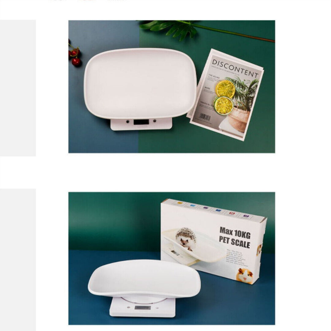 Electronic LCD Digital Pet Weighing Scale 10kg 1g with removable weighing tray for cats and puppies
