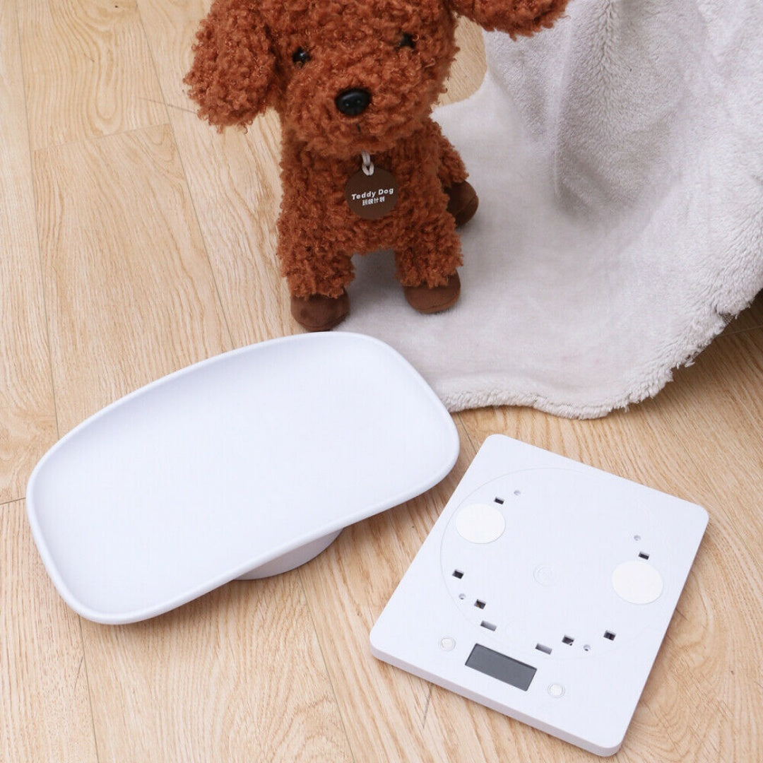 Electronic LCD Digital Pet Weighing Scale 10kg 1g side profile showing compact ABS design