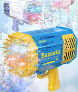 Rocket Bubble Gun Toy – 69 Holes Automatic Bubble Blower for Kids