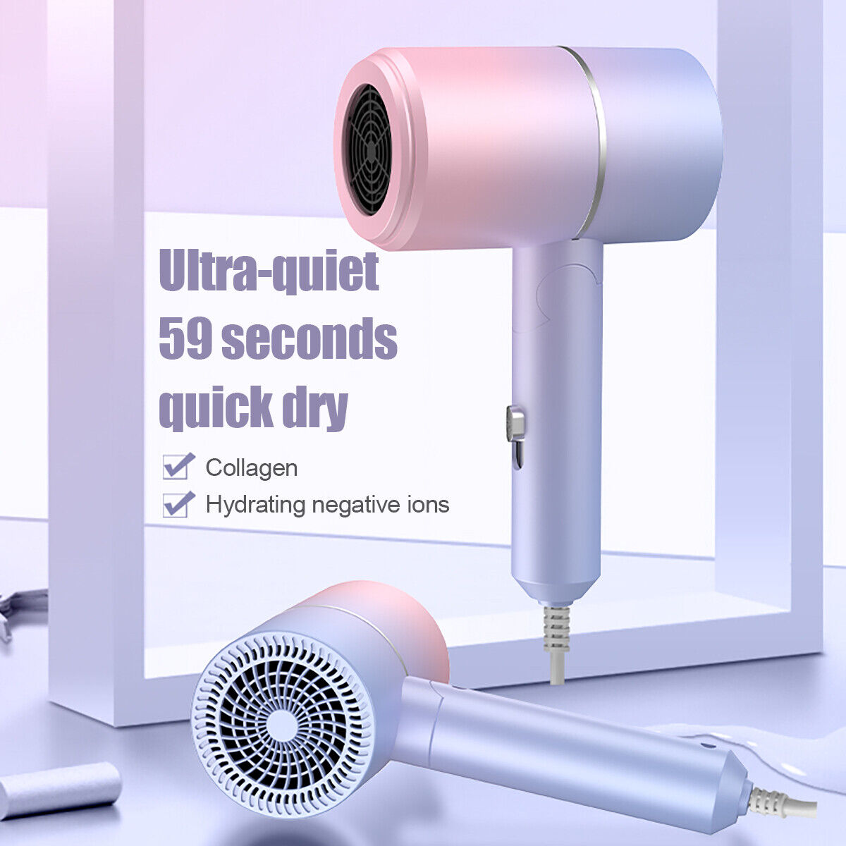 Lightweight Portable Foldable Hair Dryer for Home and Travel