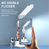 Foldable Touch Dimmable LED Desk Lamp with Cooling Fan and Clock Display