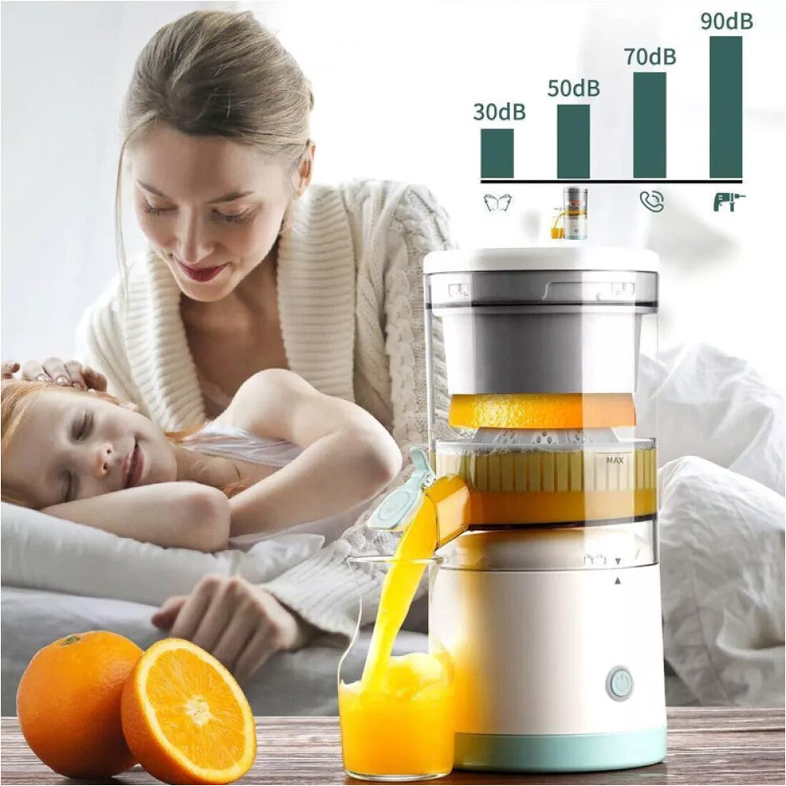 Fresh Citrus Electric Juice Extractor USB Rechargeable for oranges and lemons