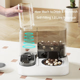 Easy Clean Gravity Pet Food Dispenser and Water Station for Indoor Pets