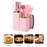 Heat Resistant Silicone Cooking Utensils Set for Modern Kitchen Essentials