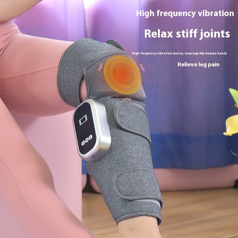 Rechargeable knee massager with heat therapy