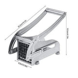 Heavy Duty Stainless Steel Potato French Fry Cutter Vegetable Slicer with Dual Blades