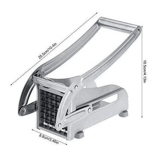 Heavy Duty Stainless Steel Potato French Fry Cutter Vegetable Slicer with Dual Blades