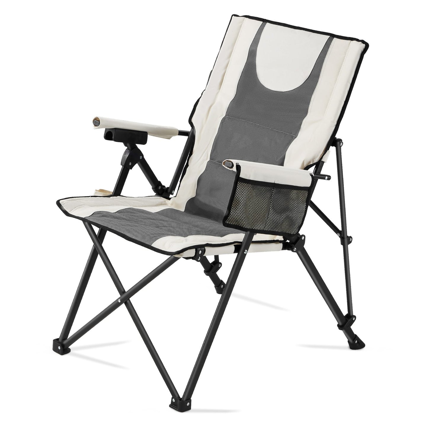 High Back Folding Camping Chair with 3 Reclining Positions, Portable Outdoor Camping Chair with Headrest