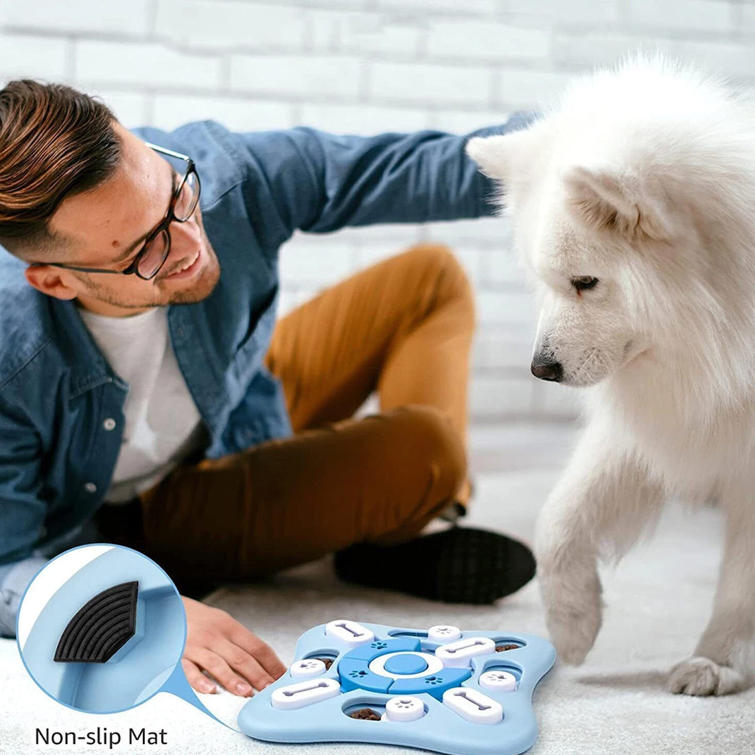 Interactive Pet Brain Training Puzzle Toy for Dogs, IQ Challenge Treat Dispenser for Small & Large Dogs