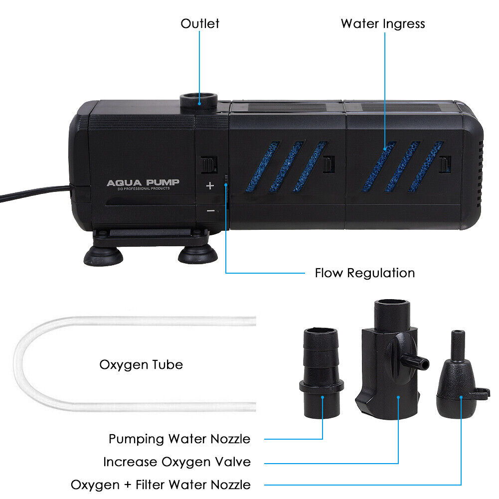 Internal fish tank filter pump providing efficient water circulation and filtration