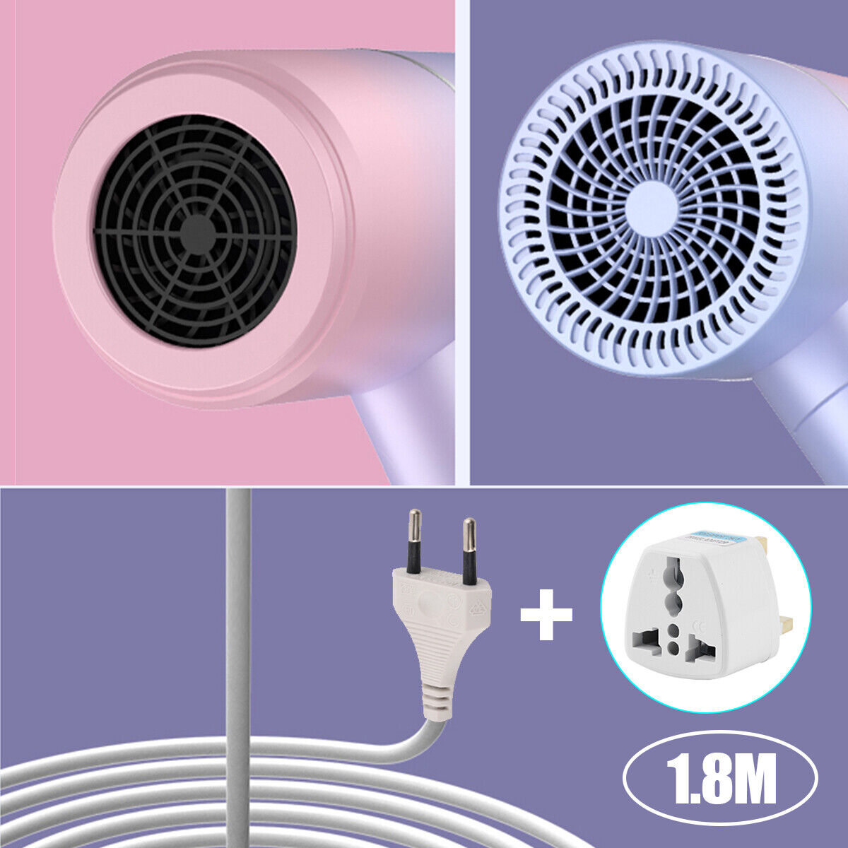 Foldable Ionic Hair Dryer with Compact Travel-Friendly Handle